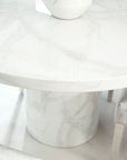 Carrara Marble Marble Dining Table with 4 or 6 Dark Grey Velvet chairs