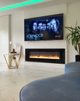 Aurora Black Insert Electric Media Wall Fire