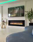 Aurora Black Insert Electric Media Wall Fire