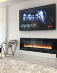 Aurora Black Insert Electric Media Wall Fire