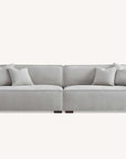 Aluxo Dakota 4 seater with Chaise in Light Grey Boucle