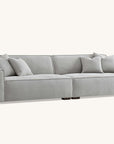 Aluxo Dakota 4 seater with Chaise in Light Grey Boucle