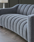 Aluxo Astoria 3 Seater Sofa in Steel Grey Boucle Fabric