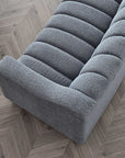 Aluxo Astoria 3 Seater Sofa in Steel Grey Boucle Fabric