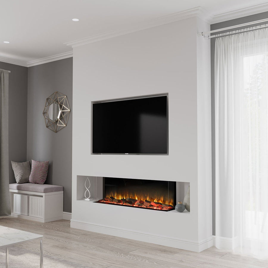 Cozy Flame Deluxe 1250 Panoramic Media Wall Fire