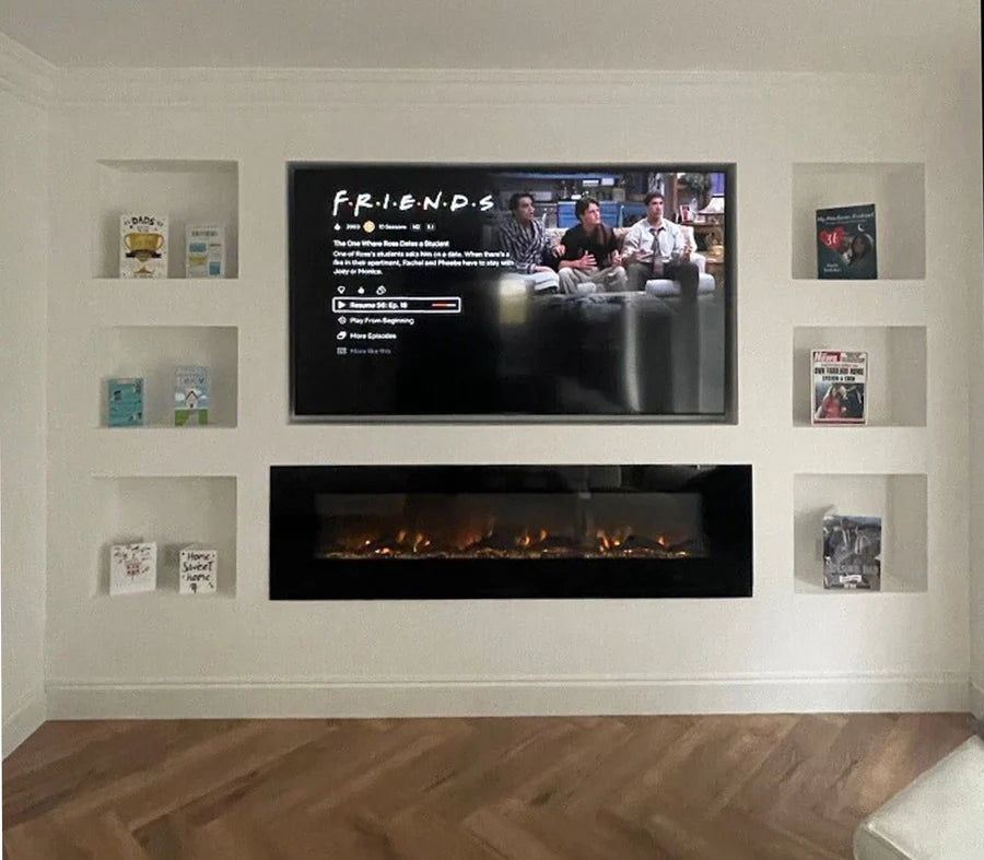 Aurora Black Insert Electric Media Wall Fire