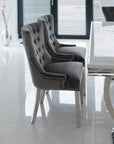 Venice White Marble Dining Table with 4 or 6 Velvet chairs