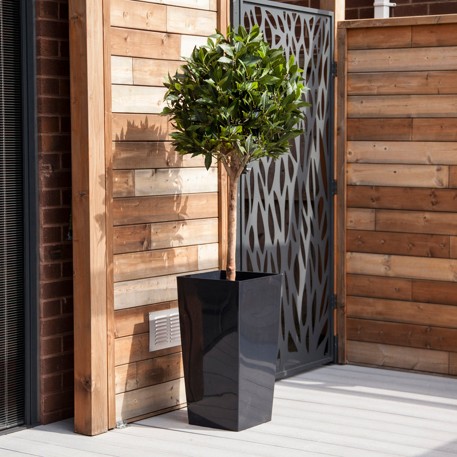 Artificial Bay Tree  in Black Planter